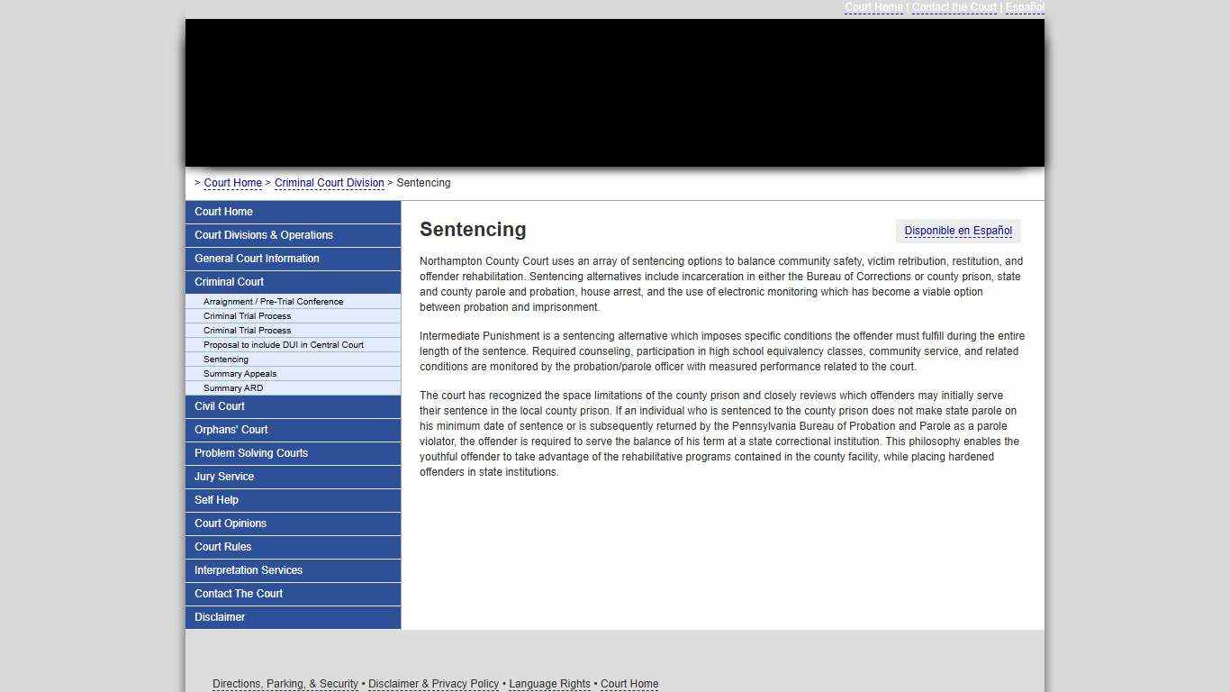 Sentening :: Northampton County Court of Common Pleas